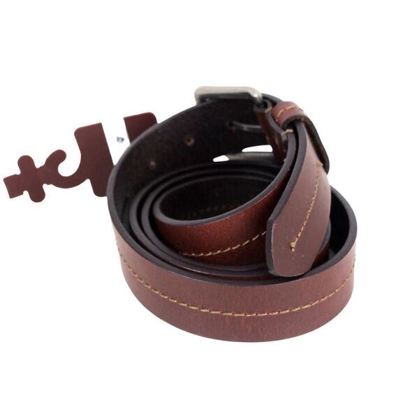 NWT Route 66 BROWN GENUINE LEATHER 1 1/4"Wd CASUAL DRESS MEN'S BELT Sz 46 (74A - Picture 5 of 14